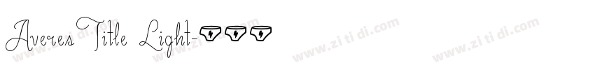 AveresTitle Light字体转换